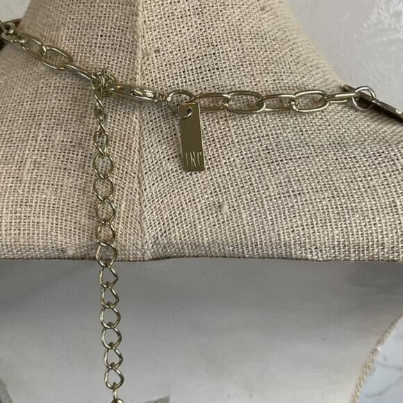 Vintage Gold-Tone Crocodile Pattern Collar Necklace By INC - Picture 3 of 4